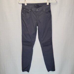 Prana Women's Size 4 Pants Gray Reinforced Knees Motorcycle Style